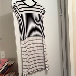 American Eagle Outfitters Black and White Striped Dress